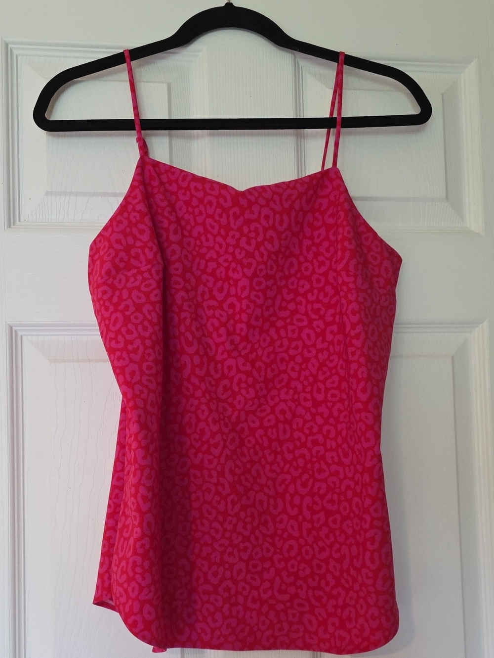 Ann Taylor Hot Pink Leopard-Print Spaghetti Strap Camisole